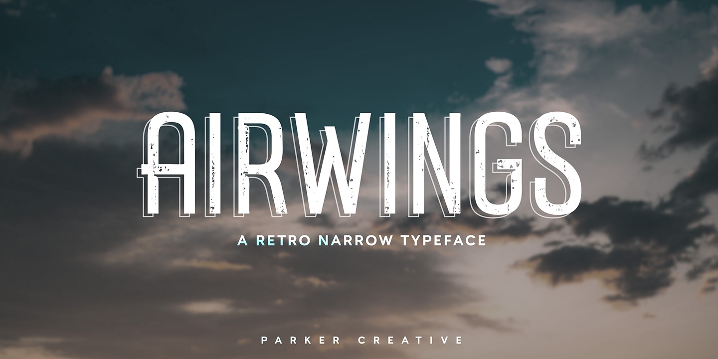 Beispiel einer Airwings Regular-Schriftart